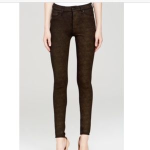 Hudson Barbara High Waist Skinny BlackGold Glitter